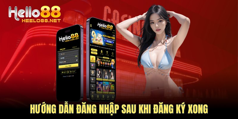 Hướng dẫn đăng nhập sau khi đăng ký xong